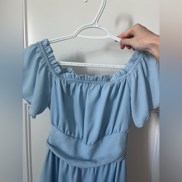 LIGHT BLUE WEDDING GUEST DRESS - Picture 2 of 5